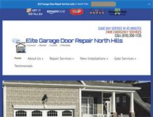 Tablet Screenshot of garagedoorrepairnorthhills.us